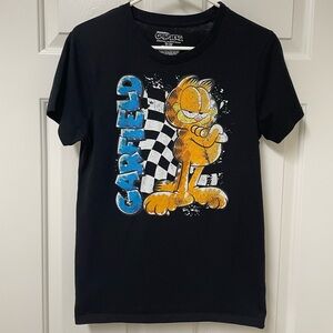 Garfield Graphic Black Short Sleeve Tee Size Small